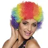 Image de Boland 85859 - Perruque Pop multicolore synthétique bouclée arc-en-ciel pour adulte accessoire de costume clown raquette Christopher Street Day fête à thème carnaval