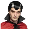 Image de Boland 86339 - Perruque vampire pour adultes, cheveux synthétiques courts blancs et noirs, perruque Halloween