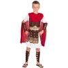 Image de Boland - Costume enfant Gladiateur, ensemble avec tunique, protection des bras et des jambes, guerrier, chevalier, carnaval, fête déguisée, Blanc.