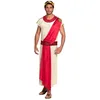 Image de Boland - Costume adulte Néron, coiffe et toge avec foulard, déguisement, empereur romain, dieu grec, romain, carnaval, fête à thème