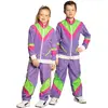Image de Boland - Costume enfants années 80 survêtement avec poches, veste et pantalon, différentes tailles, costume de camping, survêtement, costume d'assi,style rétro, costume de groupe,fête foraine,carnaval