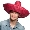 Image de Sombrero Puebla Rouge - Chapeau de Soleil Traditionnel Mexicain Authentique, Unisexe