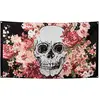 Image de Drapeau Squelette Fleuri Noir 90 x 150 cm - Coloré - Taille Unique
