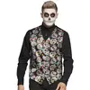Image de Boland 97082   Gilet Day of The Dead, Dia de Los Muertos, tête de Mort pour Homme, Costume, Carnaval, fête à thème, Halloween