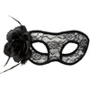 Image de Boland   Masque en dentelle avec décoration florale, masque élégant pour Halloween, bal masqué et soirée à thème