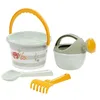 Image de Little Dutch Ensemble de plage 5 pièces   Vert frais : ensemble de jouets de plage, 1 seau, pelle, râteau, arrosoir et passoire, à partir de 18 mois