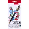 Image de Bruynzeel Set De Calligraphie Excellent | Calligraphie Pour Débutants | Set De Stylo Plume Avec 4 Plumes, 3 Cartouches d'Encre Et Convertisseur d'Encre + Instructions