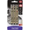 Image de SAKURA Pigma Micron 3er Blister-Pack Gr. 03, 05 & Graphic 1, BLXSDK3CS, Schwarz, 3 Stifte