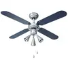 Image de Bestron Ventilateur de plafond avec lampe, Ø 102 cm, 50 W, Argent/Bleu