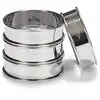 Image de 4 cercles à tarte inox 8 cm Patisse