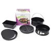 Image de patisse 02865, Kit 7 Moules à Pâtisserie pour Friteuse à Air Chaud Air Fryer XL & XXL, Noir, Acier Revêtu sans PFAS