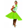 Image de Funny Fashion Jupe Rock'n Roll Verte Pois Rose Taille : Unique