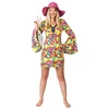 Image de Robe de hippie pour femme - Mini robe de carnaval - Déguisement des années 60