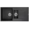 Image de Reginox Amsterdam 15 Black Silvery évier en granit Noir
