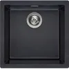 Image de Reginox Amsterdam 40 Évier de cuisine encastrable 460 x 460 cm avec valve de trop-plein intégrale pratique, granit noir