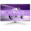 Image de Philips Evnia 42M2N8900 - Moniteur de Jeu OLED UHD 42 Pouces, 138 Hz, Ambiglow, FreeSync Premium, G-Sync Comp (3840x2160, 0,1 ms GtG, HDMI 2.1, DisplayPort, USB-C (90W PD), Hub USB) Gris/Blanc