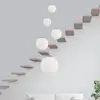 Image de Steinhauer Suspension Bollique, acier, blanc opalin, verre, 5 lampes rondes