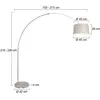 Image de Steinhauer Lampadaire courbé Sparkled Light argent/boue, hauteur 240 cm