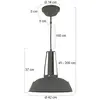 Image de Steinhauer Suspension Eden, gris, métal, douille E27