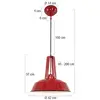 Image de Steinhauer Suspension Eden, rouge, métal, douille E27