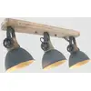 Image de Steinhauer Spot plafond Gearwood, à 3 lampes long, gris