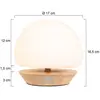Image de Steinhauer Lampe de table Ancilla, bois, verre, hêtre, blanc opale, douille G9