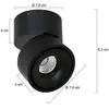 Image de Steinhauer Spot pour plafond LED Fez, noir, à 1 lampe, métal, orientable