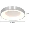 Image de Steinhauer Plafonnier LED Ringlede 2.700 K Ø 48 cm argenté