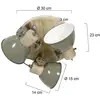 Image de Steinhauer Spot pour plafond Gearwood, 3 lampes, rond, vert
