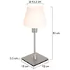 Image de Steinhauer Lampe à poser Ancilla, acier, hauteur 33 cm, métal, verre, E14