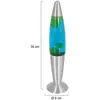 Image de Steinhauer Lampe à lave Volcan 3116, acier, liquide vert-bleu, E14