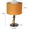 Image de Steinhauer Lampe à poser Animaux 8235ZW, métal, velours, noir, or