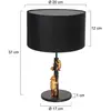 Image de Steinhauer Lampe à poser Animaux 7203ZW, métal, lin, noir