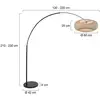 Image de Steinhauer Lampadaire arqué Sparkled Light noir/hêtre