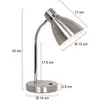 Image de Steinhauer Lampe à poser Spring, couleur acier, métal, bras flexible, interrupteur