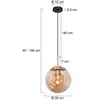Image de Steinhauer Suspension Bollique, laiton, Ø 30 cm, verre, 1 lampe, sphère