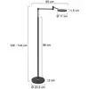 Image de Steinhauer Lampe sur pied LED rechargeable Soleil, noir, métal, variateur d'intensité