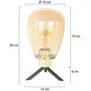 Image de Steinhauer Lampe à poser Reflexion, Ø 15 cm, hauteur 28 cm, verre, couleur laiton