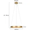 Image de Steinhauer Suspension LED Ringlux, 1 lampe, doré, métal
