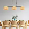 Image de Steinhauer Suspension Stang, tressage Natur, à 3 lampes