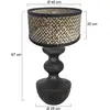 Image de Steinhauer Lampe à poser Lyons 3747ZW, tressage noir/naturel