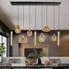 Image de Steinhauer Suspension Reflexion, métal, verre, 9 lampes, laiton