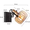 Image de Steinhauer Applique murale Glaslic, ambre, 1 lampe, verre, métal