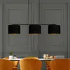 Image de Steinhauer Suspension Stang, noir/noir-doré, longueur 140 cm, à 3 lampes.