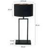 Image de Steinhauer Lampe de table Stang 3984ZW, chintz noir/noir et or, 55 cm