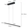 Image de Steinhauer Suspension LED Bande, up/down, noir, 120 cm, CCT, variateur d'intensité