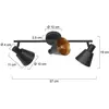 Image de Steinhauer Spot pour plafond Oeroe, à 3 lampes, noir, métal, E14