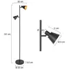 Image de Steinhauer Lampe sur pied Oeroe, à 2 lampes, noir, métal, E14