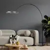 Image de Steinhauer Lampadaire arqué LED Ringlux, noire, métal, CCT, à intensité variable