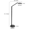 Image de Steinhauer Lampadaire LED Ringlux, noir, métal, réglable